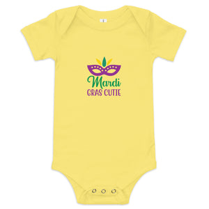 'Mardi Gras Cutie' Baby Short Sleeve One Piece