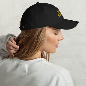 'Never Give Up' Gold Embroidered Dad Hat