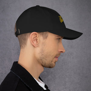 'Never Give Up' Gold Embroidered Dad Hat