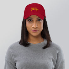 Load image into Gallery viewer, &#39;Never Give Up&#39; Gold Embroidered Dad Hat
