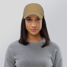 Load image into Gallery viewer, &#39;Never Give Up&#39; Gold Embroidered Dad Hat
