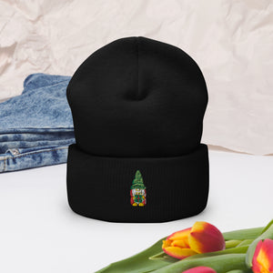 Gnome Embroidered Cuffed Beanie