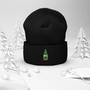 Gnome Embroidered Cuffed Beanie