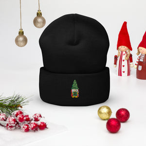 Gnome Embroidered Cuffed Beanie