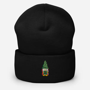 Gnome Embroidered Cuffed Beanie