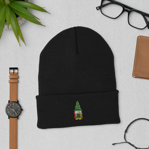 Gnome Embroidered Cuffed Beanie