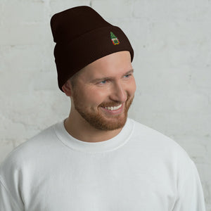 Gnome Embroidered Cuffed Beanie