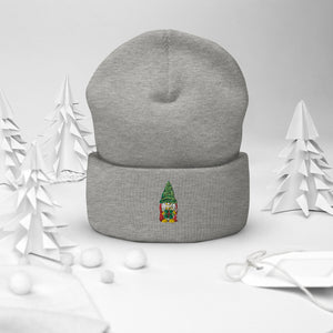 Gnome Embroidered Cuffed Beanie