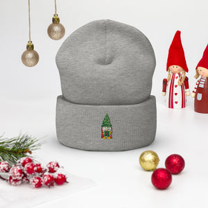 Gnome Embroidered Cuffed Beanie