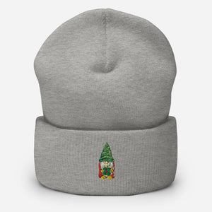 Gnome Embroidered Cuffed Beanie