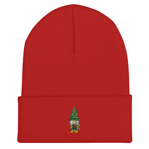 Gnome Embroidered Cuffed Beanie