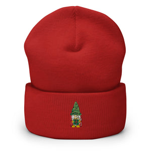 Gnome Embroidered Cuffed Beanie