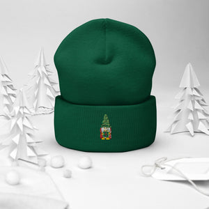 Gnome Embroidered Cuffed Beanie