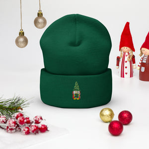 Gnome Embroidered Cuffed Beanie