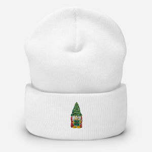 Gnome Embroidered Cuffed Beanie