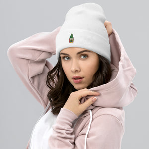 Gnome Embroidered Cuffed Beanie