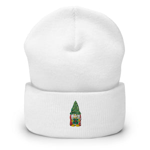 Gnome Embroidered Cuffed Beanie