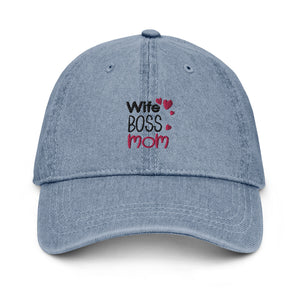 'Wife Boss Mom' Denim Hat