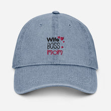 Load image into Gallery viewer, &#39;Wife Boss Mom&#39; Denim Hat
