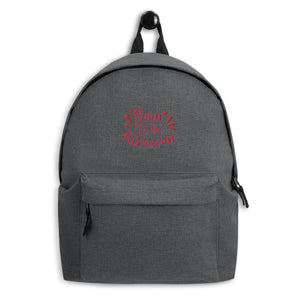 'Born To Be Awesome' Embroidered Backpack