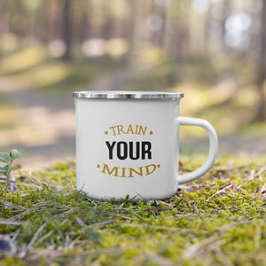 'Train Your Mind' Enamel Mug