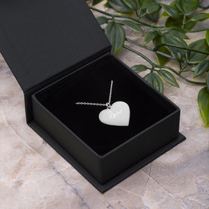 'Love Heart' Engraved Silver Heart Necklace