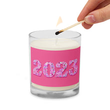 Load image into Gallery viewer, 2023 Pink Glass Jar Soy Wax Candle
