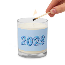 Load image into Gallery viewer, 2023 Blue Glass Jar Soy Wax Candle
