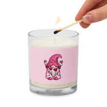 Load image into Gallery viewer, &#39;Pink Heart Valentine Gnome&#39; Glass Jar Soy Wax Candle
