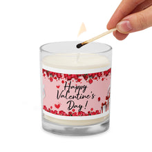 Load image into Gallery viewer, &#39;Happy Valentine&#39;s Day&#39; Glass Jar Soy Wax Candle
