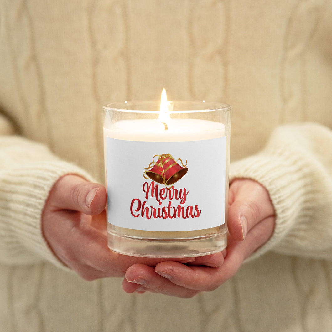'Merry Christmas Bells' Glass Jar Soy Wax Candle