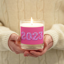 Load image into Gallery viewer, 2023 Pink Glass Jar Soy Wax Candle
