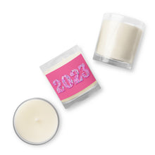 Load image into Gallery viewer, 2023 Pink Glass Jar Soy Wax Candle
