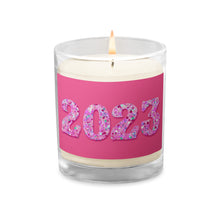 Load image into Gallery viewer, 2023 Pink Glass Jar Soy Wax Candle
