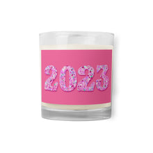 Load image into Gallery viewer, 2023 Pink Glass Jar Soy Wax Candle
