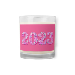 2023 Pink Glass Jar Soy Wax Candle