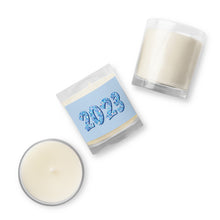 Load image into Gallery viewer, 2023 Blue Glass Jar Soy Wax Candle
