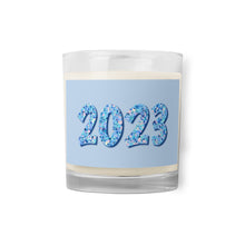 Load image into Gallery viewer, 2023 Blue Glass Jar Soy Wax Candle
