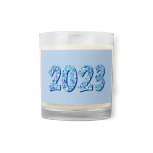 2023 Blue Glass Jar Soy Wax Candle