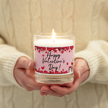 Load image into Gallery viewer, &#39;Happy Valentine&#39;s Day&#39; Glass Jar Soy Wax Candle
