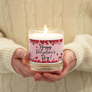 'Happy Valentine's Day' Glass Jar Soy Wax Candle