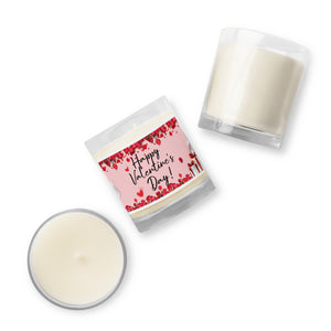 'Happy Valentine's Day' Glass Jar Soy Wax Candle