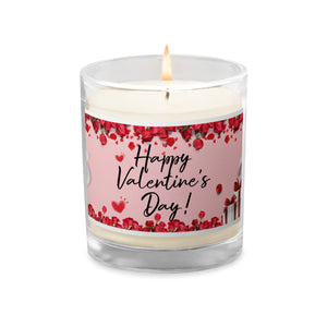 'Happy Valentine's Day' Glass Jar Soy Wax Candle