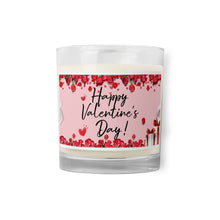 Load image into Gallery viewer, &#39;Happy Valentine&#39;s Day&#39; Glass Jar Soy Wax Candle
