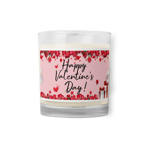 'Happy Valentine's Day' Glass Jar Soy Wax Candle