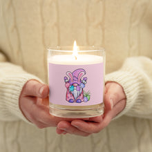 Load image into Gallery viewer, &#39;Pink Easter Egg Gnome&#39; Glass Jar Soy Wax Candle
