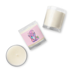 'Pink Easter Egg Gnome' Glass Jar Soy Wax Candle