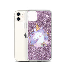 Load image into Gallery viewer, &#39;Purple Pastel Glitter Unicorn&#39; iPhone Case
