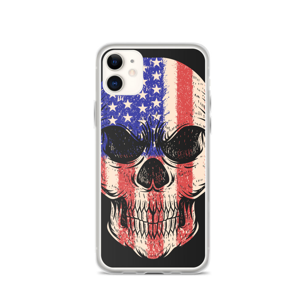 'American Flag Skull' iPhone Case