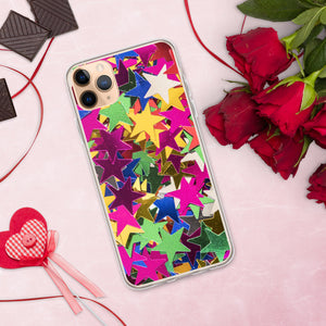 'Star Confetti Print' iPhone Case